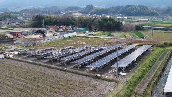 かつらぎ太陽光発電所(87.45kW)建設工事