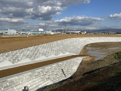 大和川窪田遊水地迂回路整備工事