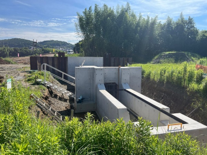 主要地方道五條吉野線　樋門工事