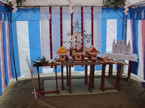 丹生郵便局新築工事　地鎮祭